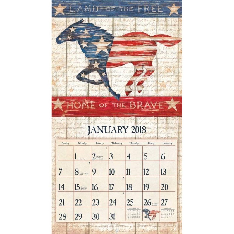 The LANG Companies Old Glory 2019 - Calendario de pared