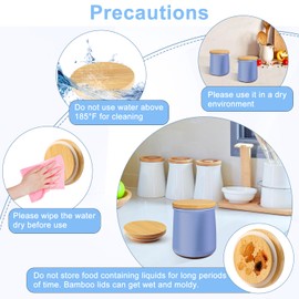 Yogurt Jar Lids for La Fermiere - 6pack Bamboo Jar Lid Compatible La Fermiere yogurt, Lid with Silicone Sealing Rings for Mouth Jars Glass Storage Lids