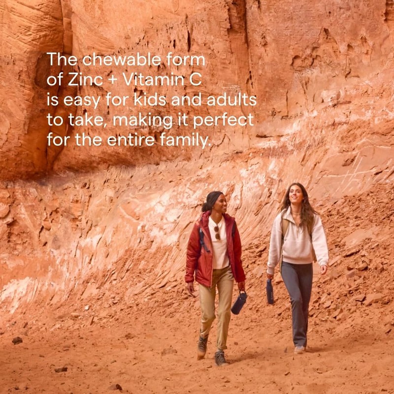 Trace Minerals Zinc + Vitamin C - Chewable Wafers for
