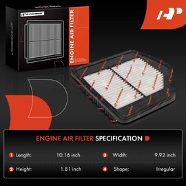 A-Premium Engine Air Filter Compatible with Hyundai Genesis 2015-2015 & Genesis G80 2018-2020, G90 2017-2022 & Kia K900 2019-2020, 3.3L 5.0L, Replace# 28127B1000, 28127-B1000