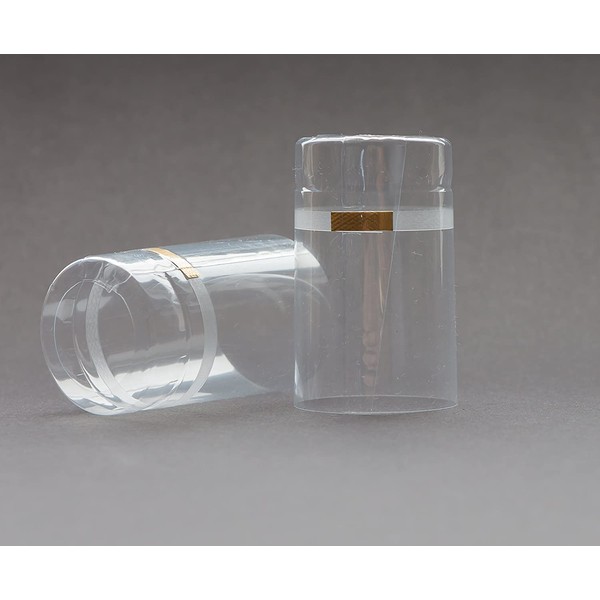 Schrumpfkapseln transparent mit Abrißband (⌀ = 32.5mm/Länge = 55mm) für Flaschen Korken (1, 25 Stück)