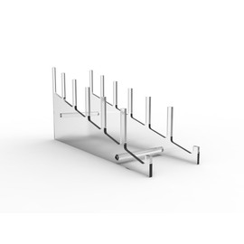 FixtureDisplays® Large Multiple Plate Display Rack Clear Holder 10748