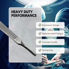 Multi-function Scalpel Handle No 3 Long Stainless Steel Blade Holder Knife to Use for Medical Students Dissection Kit Biology Lab Anatomy Dissecting, Fits Blades #10 to #16