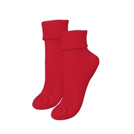 tittimitti 100% Organic Cotton Luxury Women's Socks 1 Pair. Made in Italy. (US, Numeric, 8, 9.5, Regular, Regular, Scarlet Red)