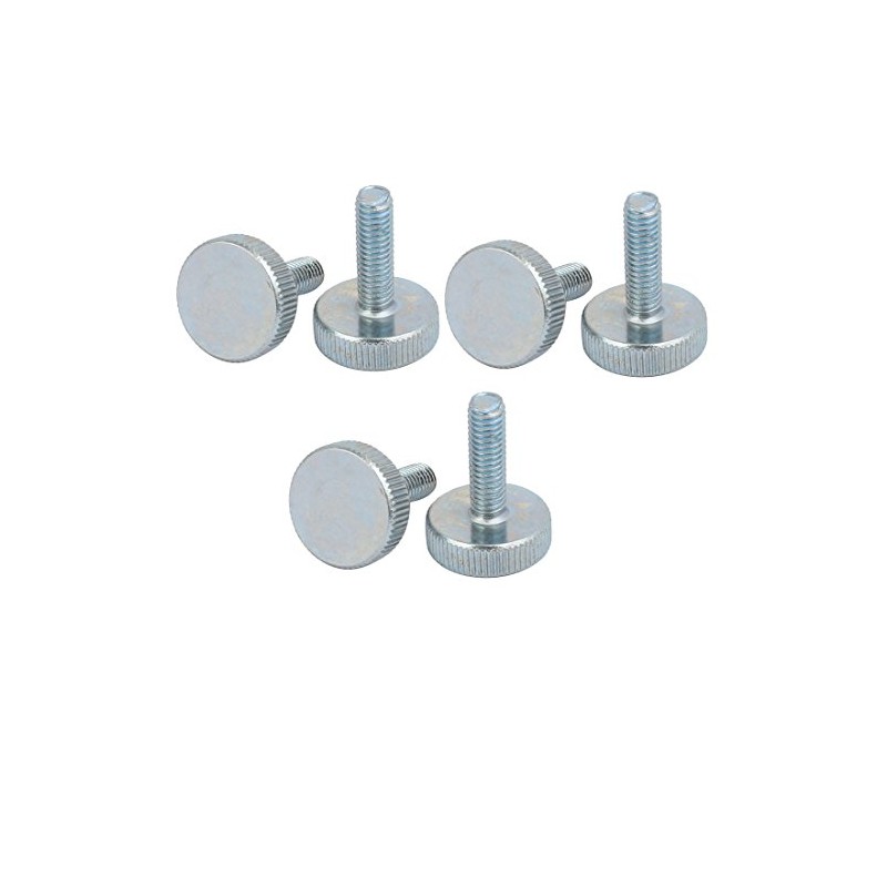 sourcing map Pack of 6 Thread Galvanised Knurled Round Head