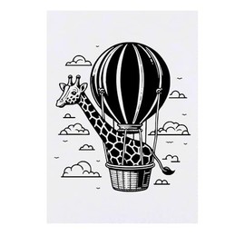 'Flying Giraffe' Temporary Tattoo - Water Resistant, Skin-Safe, Non-Toxic Transfer (TO00085275)