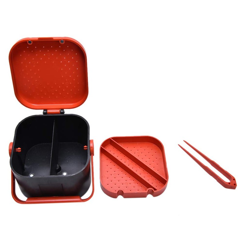 Comsnows 2PCS Worm Bait Holder, Bait Storage Box, Fishing-Accessories Boxes