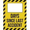 Days Since Last Accident Sign - Safety 12" x 16"