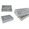 Svea Display See Through Cover Grey Jewelry Tray Velvet Organizer
