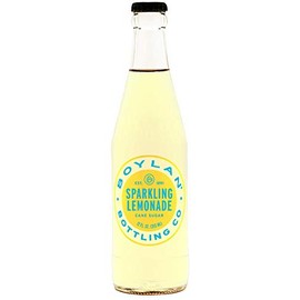 Boylan Bottling Pure Cane Sugar Soda Pop, Sparkling Lemonade, 12 oz Glass Bottles (Pack of 6)