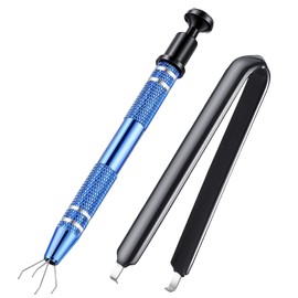 Philbinden 4-Claw Pick up Tool and Clips Pliers 4 Prongs Grabber Pickup Holder Catcher for Small Parts Electronic Components Nut Gem Jewelry Diamond Tweezers