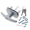 Silver Door Guard Locking Garage Door Lock 50mm Shaft 35mm