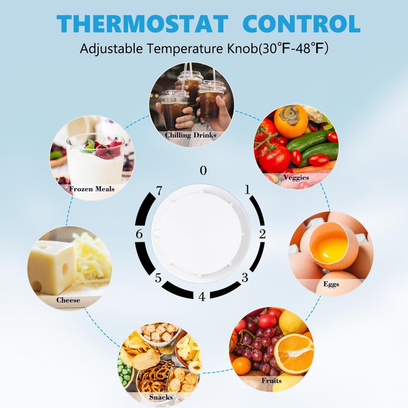 Electactic 1.7 Cu.ft Mini Fridge with Freezer, Compact Refrigerator, Single