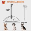 LESYPET Small Dog Umbrella, 29" Width Clear Dogs Umbrella Waterproof