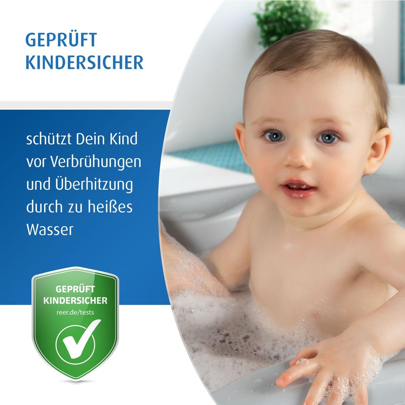 reer Oval Baby Bath Thermometer, Child-Safe Bath Thermometer, Optimal Bath