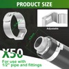 Duraaamo 50 Pcs 1/2" Irrigation Sprinkler Clamp Pinch Double Gripping