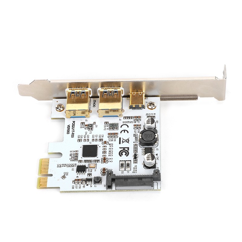 Expansion Card TypeC Riser Card SATA Power Port for VIA