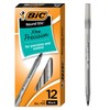 BIC Round Stic Xtra Precision Fine Black Ballpoint Pens, Medium
