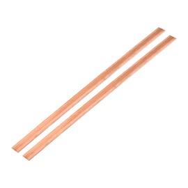 sourcing map 2Pcs 8" x 2/5" Copper Flat Bar,1/16" Thickness Copper Bar Stock for Grounding Systems Architectural Projects