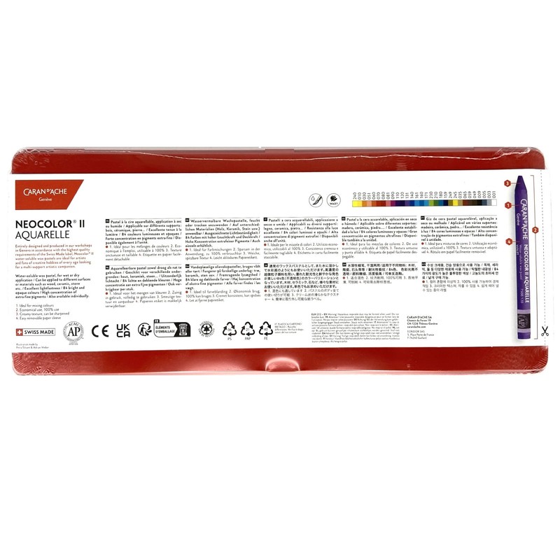 Caran d'Ache Neocolor II Wax Pastels Watercolour Pencils (Pack of