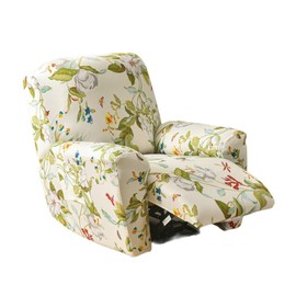 EBETA Armchair Covers, Armchair Throws, Complete Armchair Protector, 4-Piece Elastic Protective Cover, Relaxing Chair Covers, Stretch Recliner Chair Cover with Pockets (Spring)