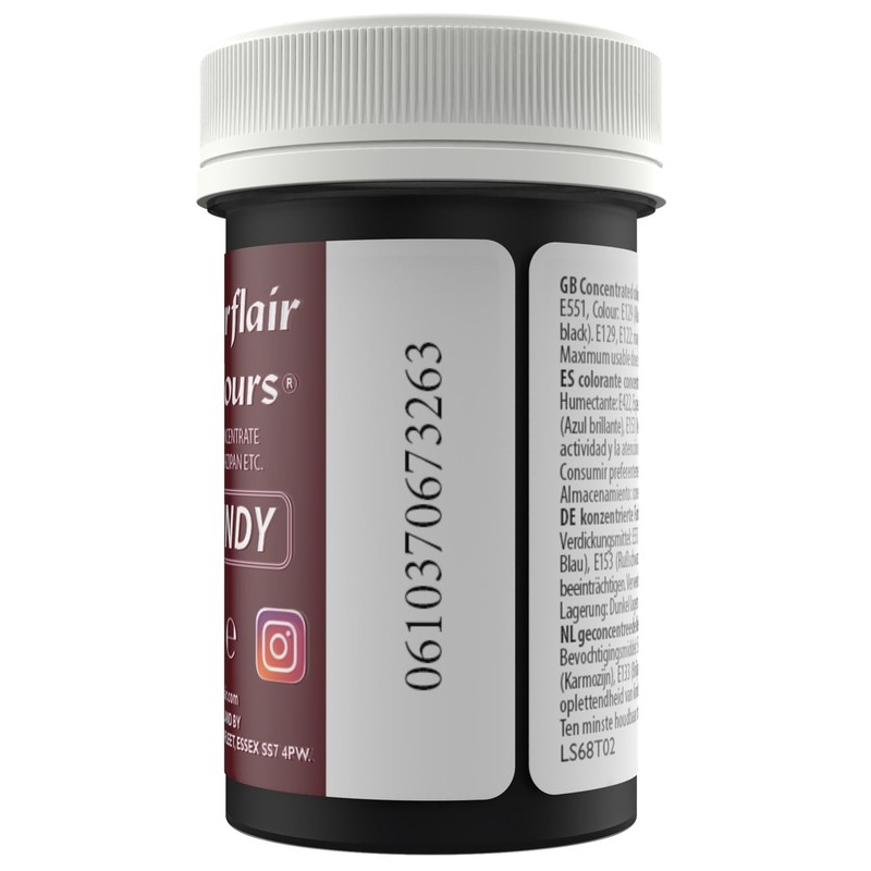 Sugarflair Spectral Burgundy Lebensmittelfarbe Paste, hochkonzentrierte Lebensmittelfarbe für Buttercreme, Zuckerpaste,