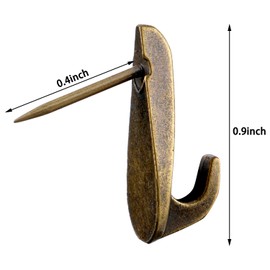 30 Pcs 20 Lbs Pin Hooks Push Pin Hangers Teardrop Style Picture Hooks Metal Picture Hanging Nails for Home Office Wooden Fabric Wall(Bronze)