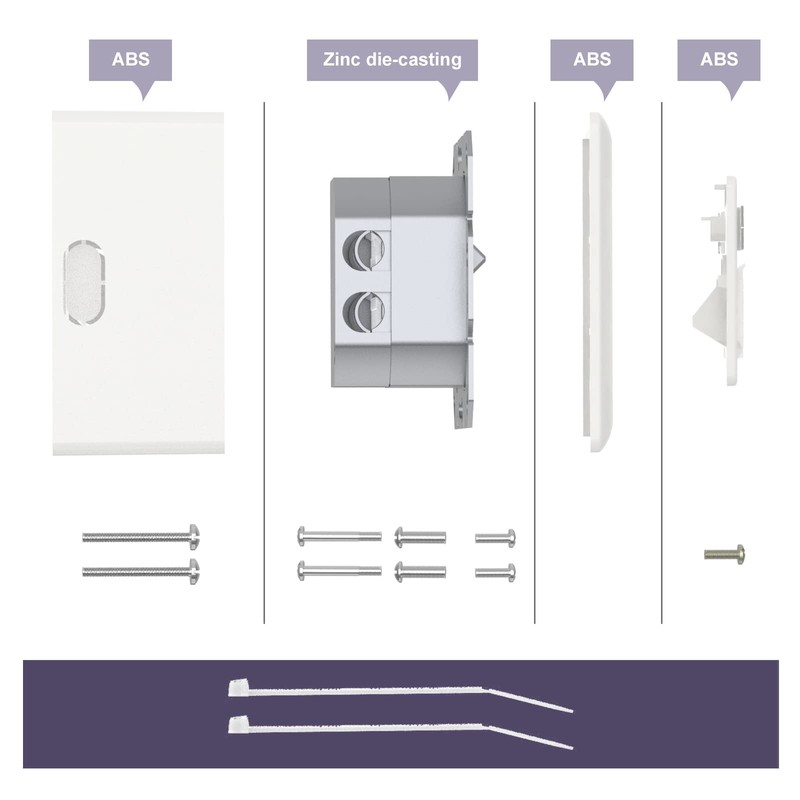 VCELINK Network Socket Cat6A Universal, 1 x RJ45 Port LAN