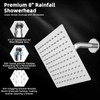 Hibbent All Metal 8 Inch Shower Head, High Pressure Stainless