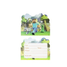 CMYAA 20PCS Video Game Birthday Invitations - Ideal Party Supplies for Boys and Girls - Perfect for Game-themed Birthday Parties!