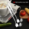 Hvanam Kitchen Soup Ladle 304 Stainless Steel Punch Metal Luminous