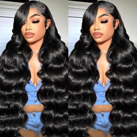 Twigoal Body Wave Glueless Wigs Human Hair Pre Plucked Pre Cut 5x5 HD Lace Closure Wigs Human Hair for Women Wear and Go Glueless Body Wave Lace Front Wigs 20 Inch