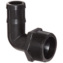 Banjo HB200/150-90 Polypropylene Hose Fitting, 90 Degree Elbow, 2" NPT Male x 1-1/2" Barbed
