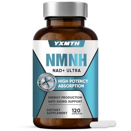 NMNH Capsules High Dose, 2000 mg, Pack of 120, for Natural Energy Boost, Concentration & Anti-Ageing Optimised NAD+ Levels, Supports Cell Regeneration