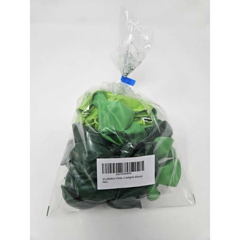 50 Balloons, 3 Colours, Apple Green, Lime, Dark Green, Quality