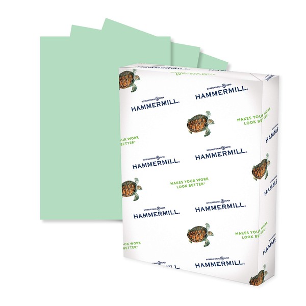 Hammermill Colored Paper, 24 lb Green Printer Paper, 8.5 x