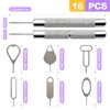 ZeriLion 16 Pack SIM Card Ejector Tool Kit, Phone Tray