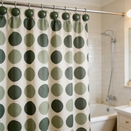 Green Round Shower Curtain Rings Set of 12 Green Round Shower Curtain Hooks Pack of 12