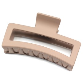 QinGoo Extra Large Brown Hair Clip, Hair Clip, Firm, Hair Clip, Popular, Hair Accessory, Cute, Stylish, Korean, 1 Piece (5.1 x 2.1 inches (13 x 5.3 cm), Brown)