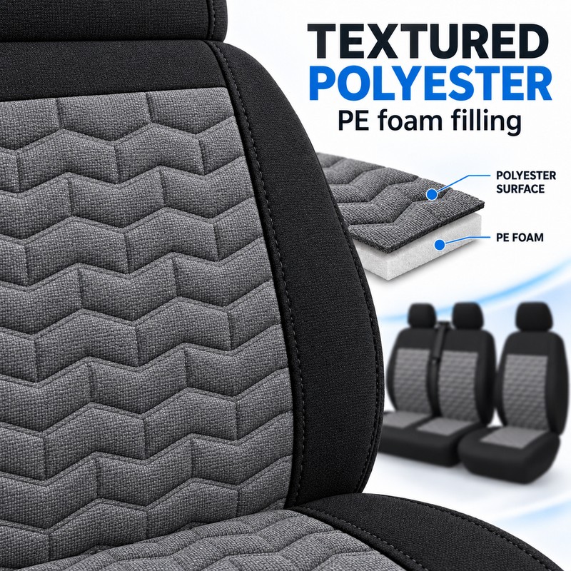 2+1 Universal Van Front Seat Covers for Single Driver &