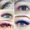 NAGARAKU Colourful Eyelash Extensions, 8 Mixed Rainbow Colours, Classic Individual