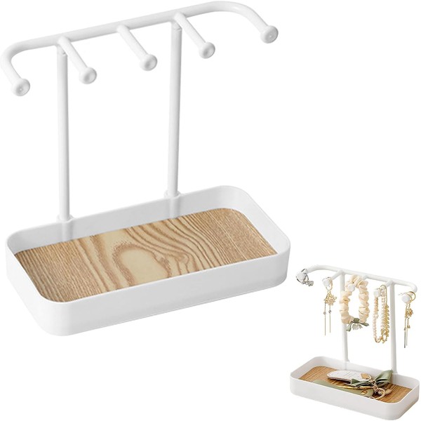 Cozellos Hanging Organizer-5 Hooks Jewelry Organizer Stand, Box Display with