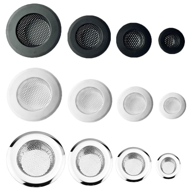 4 PCS Stainless Steel Bathroom Sink,Drain Stoper,Drain Hair Catcher,Shower Drain