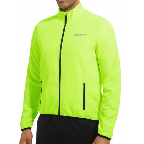 qualidyne Men’s Lightweight Cycling Jacket, Windproof Water-Resistant Bike Windbreaker with