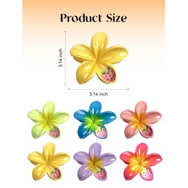 6PCS Magic French Hairpins Grip Petite Flower Clips for Thin Small Hair Accessories for Women (Flower1)