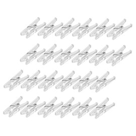ABOOFAN 100pcs Mini Plastic Clothespins Set Spring Clips for Hanging Photos Clothes Food Bags Lightweight Portable with Skid Design for Home Use