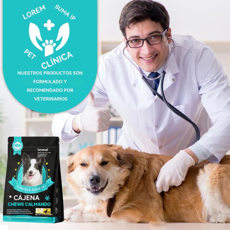 Perro Snacks Calmantes Para Perros 60 Tabletas 4 Sabores