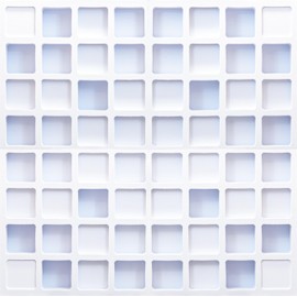 Foroomaco 4pcs EVA Acoustic Diffusers 12"x12"x2" (Total 24"x24"x2"), Waffle Style Sound Diffuser Panels for Home Studio and Wall Art, QRD Room Acoustic Treatment (White)