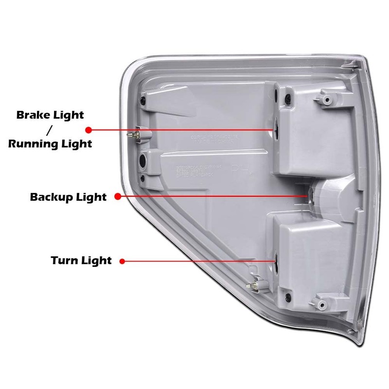 G-PLUS Tail Lights Brake Lamps w/Bulb Compatible with Ford F150