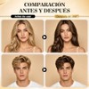 Hair Dye Shampoo 4 en 1 Fórmula Suave Ingredientes Naturales(Marrón